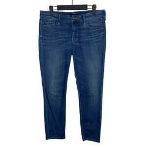 Mother Womens Jeans Siz 30 Blue The Looker Crop Denim Medium Wash Casual Wear